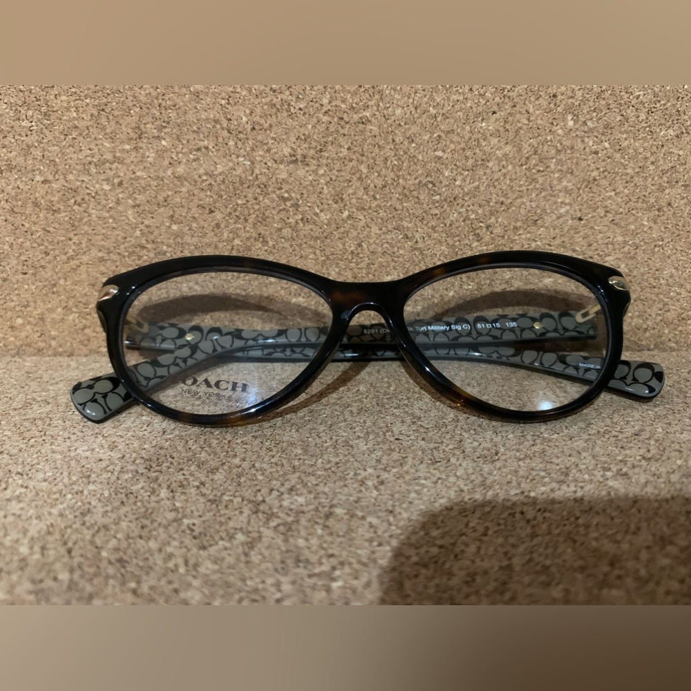 COACH Frames with “Demo” lenses